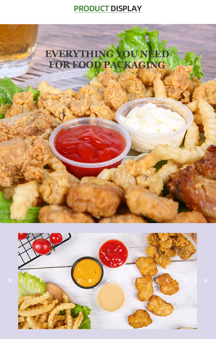 Mini Round 0.5OZ Disposable Plastic Cup For Dipping Sauce
