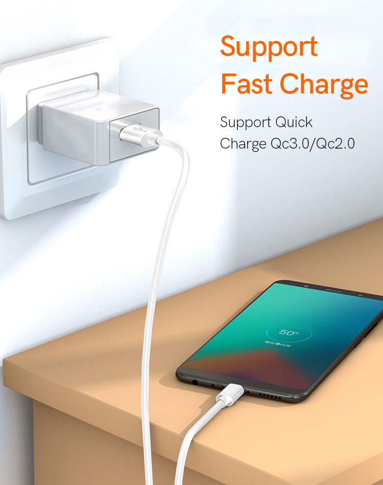 Fast Charging 1M 3A USB 2.0 Type C Cable Explosion Proof