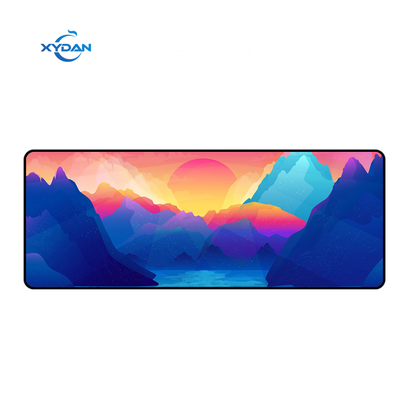 Custom Full Colour Design Print XL Polyester Fabric Gaming Mouse Pad with Rubber Base