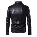 OEM classic popular best quality solid color slim fit men moto leather jacket