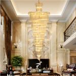 Hotel Staircase Luxury Gold Modern Crystal Chandelier Dia 450cm