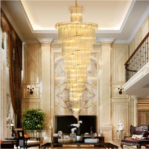 Wholesale Hotel Staircase Luxury Gold Modern Crystal Chandelier Dia 450cm from china suppliers