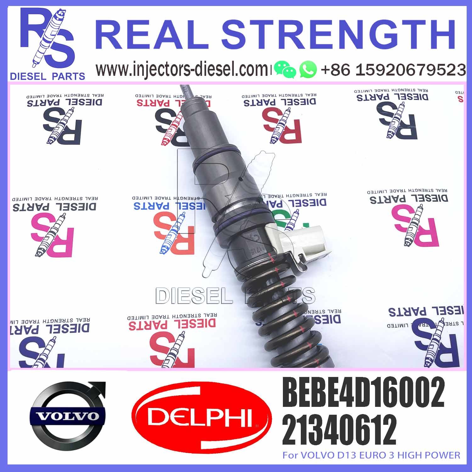 Diesel Engine 4 PINS Fuel Injector 20972224 BEBE4D08002 BEBE4D16002 for V-O-L-V MD13 HIGH POWER