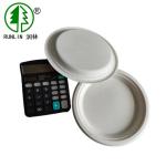 White Biodegradable Disposable Eco Friendly Dishes Bagasse Pulp Dinner Plates
