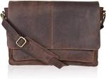 OAK LEATHERS LEATHER MESSENGER BAG FOR MEN AND WOMEN - LAPTOP BRIEFCASE BAG FOR