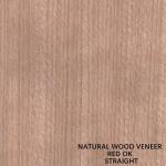 Quarter Cut Straight Grain Red Oak Wood Veneer 0.5mm For Furniture Face And Door