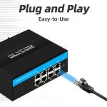 Industrial Gigabit 8 Port Ethernet Switch E-Mark 8*RJ45 Outdoor Network Switch
