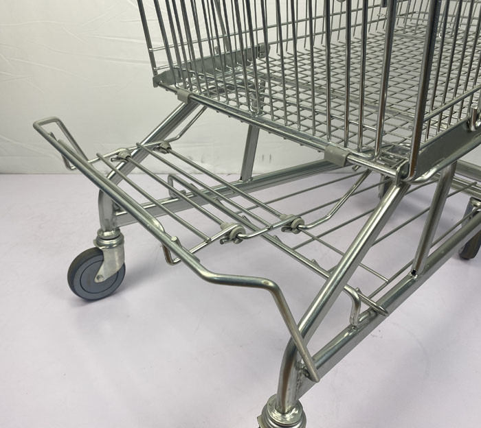 German 210L Metal Shopping Trolley Warehouse Supermarket Grocery Cart SGS Certificate