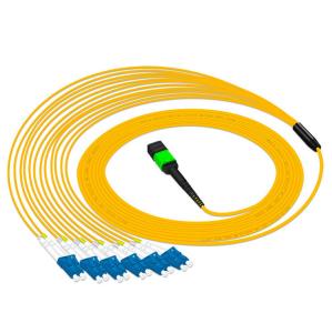 Wholesale 10meters 12 fibers MPO MTP to LC single mode G657A1 3.0mm patch cable from china suppliers