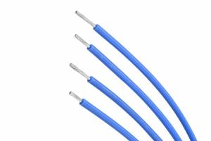 Wholesale Blue Tinned Copper 22 Awg 600v Wire , Flexible Silicone Wire UL3529 150℃ from china suppliers