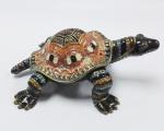 Classical turtle metal jewelry box diamond jewelry box ring box painted dressing