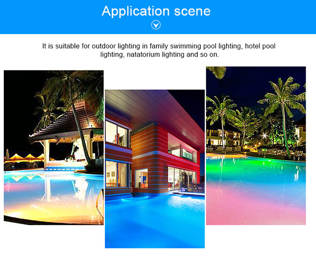 Underwater 240V Waterproof pool light bulb color , Par56 outdoor pool lighting