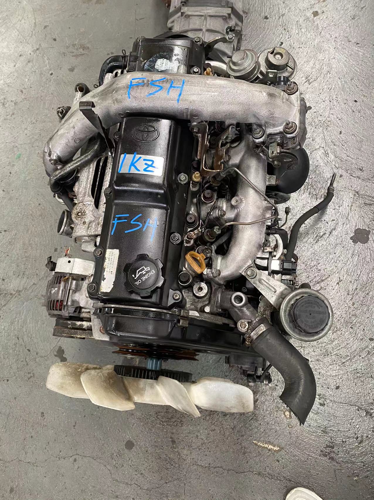 1998-2007 1KZT Turbo Engine Diesel Second Hand Marine Diesel Engine for Auto
