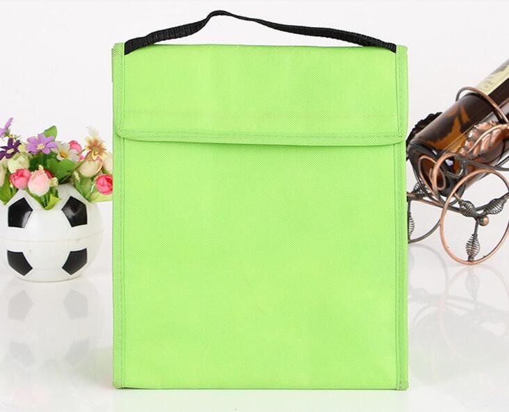 Reusable aluminium foil thermal insulation material cooler bag for picnic with Strapping tape closureRecycled PP Woven Plast
