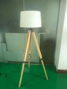 Wholesale E26 E27 E12 E14 Socket Trio Wooden Floor Lamp With Drum Lampshade from china suppliers