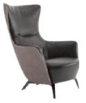 Anti Abrasion Modern High Back Leather Lounge Chair For Living Room
