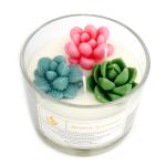 Parties Glass Jar Scented Candle 3D Flower Home Decor Fragrance Candle Custom