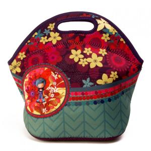 Wholesale Vintage Floral Lunch Bag For Women,Portable Travel Picnic Food Bag Gourmet Getaway Neoprene Lunch Tote For Girl from china suppliers