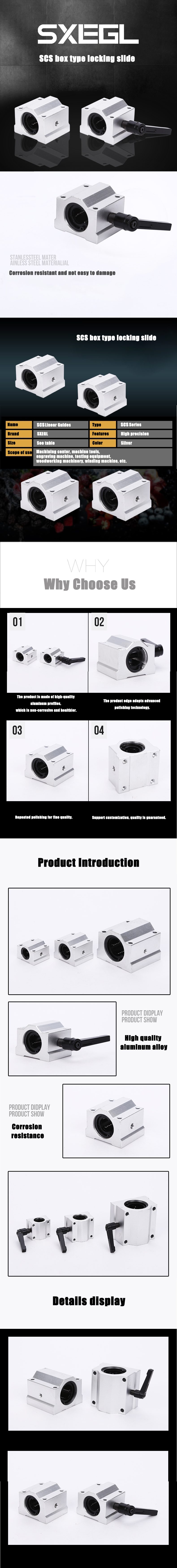 Aluminum Linear Motion Bearing Block Lightweight Linear Motion Slide Unit Customized