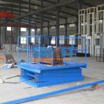 Blue Color Hydraulic Freight Elevator Goods Lift For Warehouse , 2 Years
