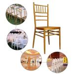 Weeding Gold Metal Hotel Banquet Chairs Stackable Wedding Chiavari Tiffany Chair