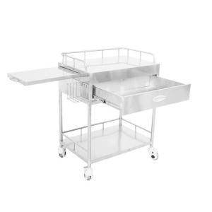 Wholesale Compact 3 Tier Stainless Medical Trolley Corrosion Proof With Drawers from china suppliers