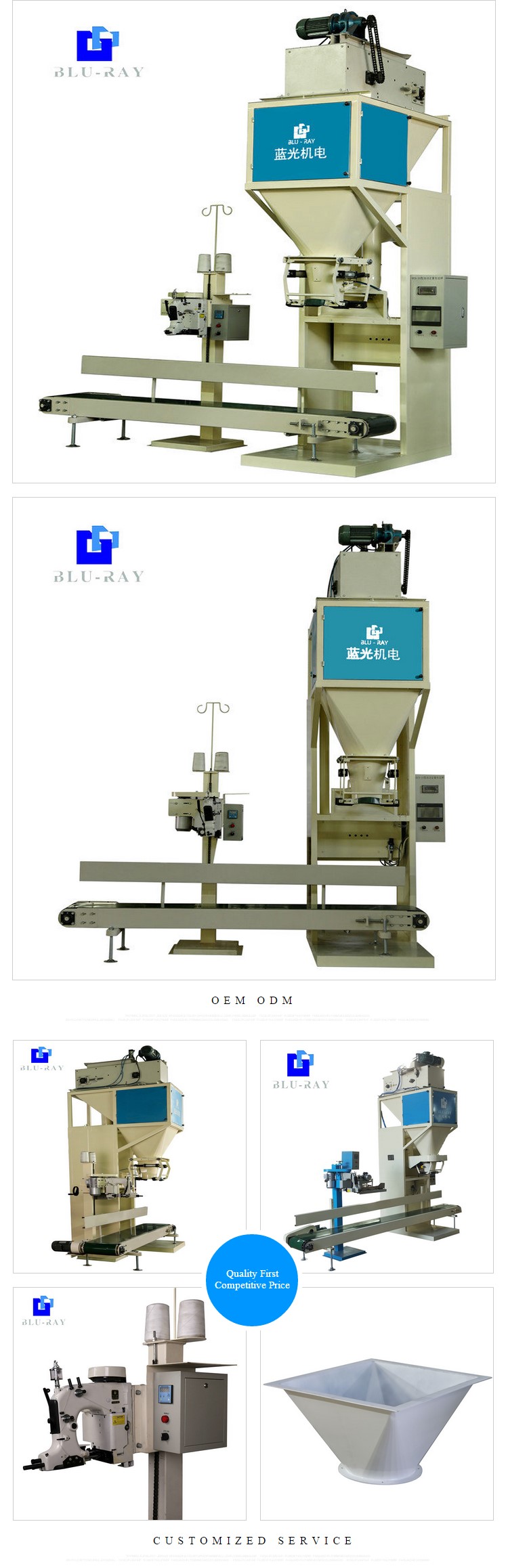 25kg Quinoa Maize Pistachio Peanuts Quartz Sand Bagging Machine