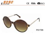 Fashionable Women's Plastic round Sunglasses,UV 400 Protection Lens