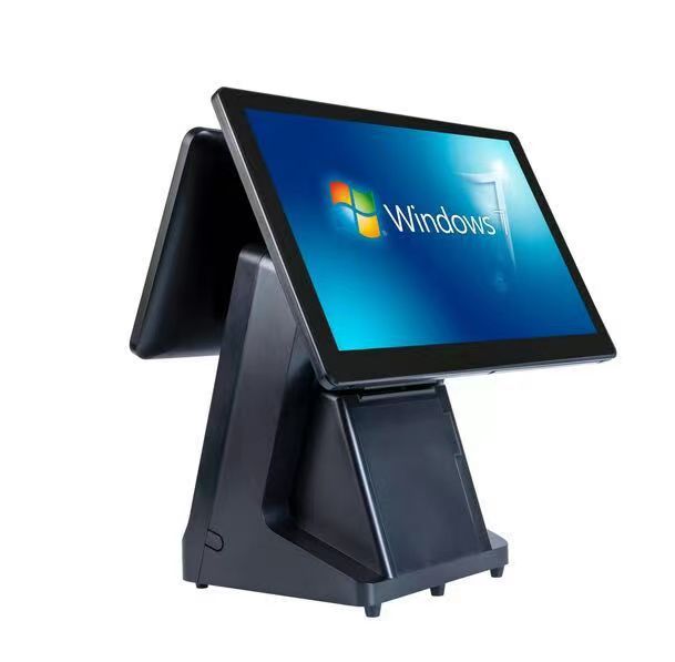 Novel Design 15.6" Touch Screen Cash Register with 80mm Built-in Printer and 11.6" 2nd Display