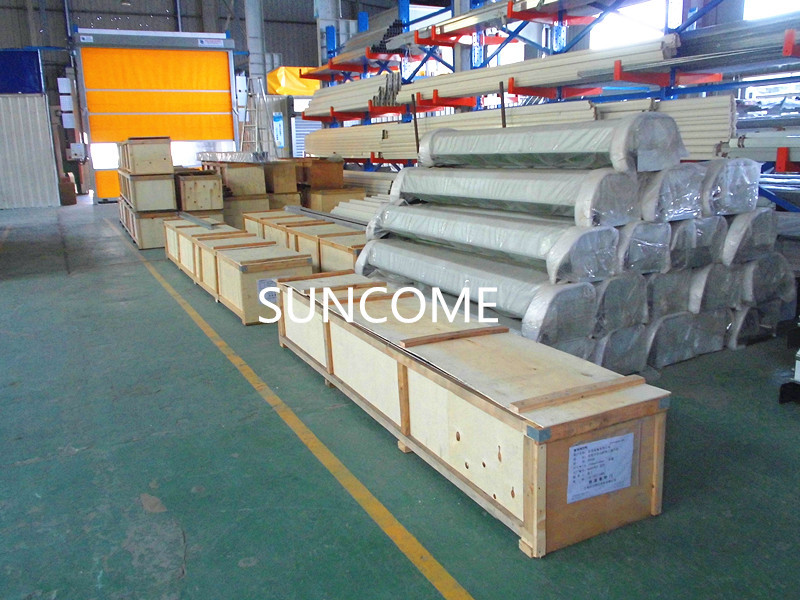 Aluminum Alloy Panel Workshop Industrial Security Doors Wind Load Max 30m / s
