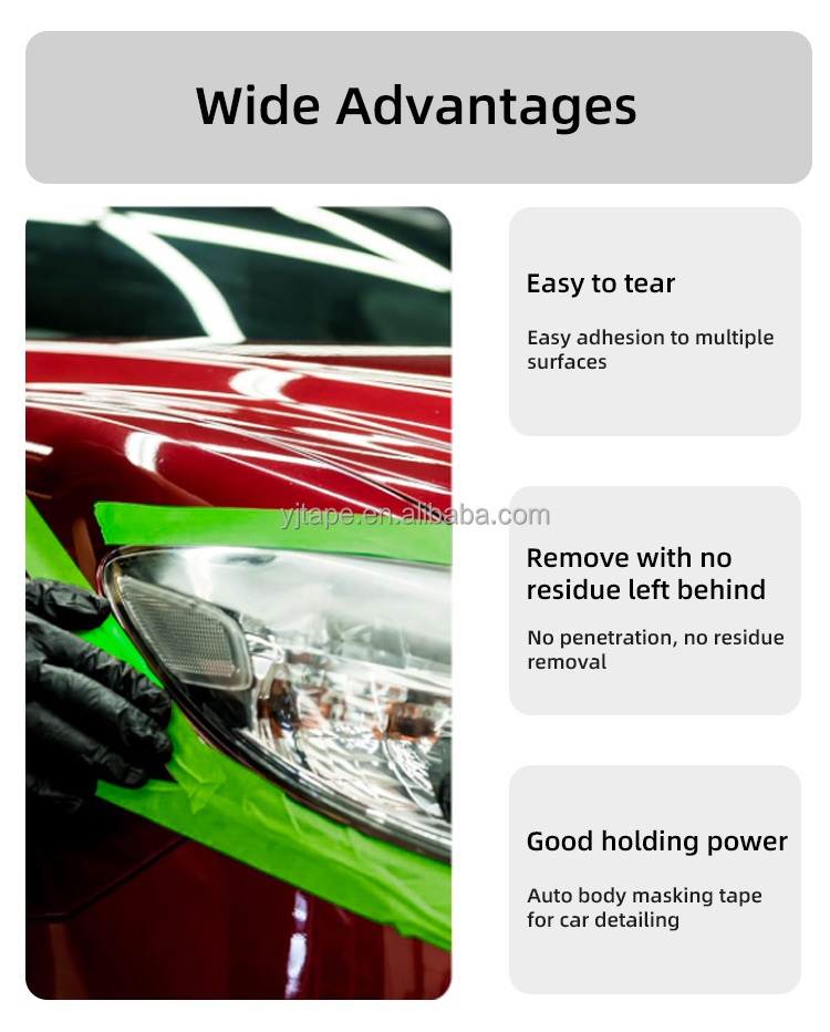 YOUJIANG Automotive Masking Tape For Painting And Aluminum Boat With Rubber Adhesive