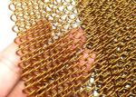 Flexible Home Decor Metal Coil Drapery 13ft Gold Mesh Curtain