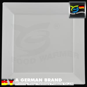 Wholesale Oven Safe 11&quot; Square High Temperature White Porcelain Square Rim Plate from china suppliers