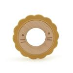 8cm BPA Free Wooden Teething Rattle LFGB For Babies