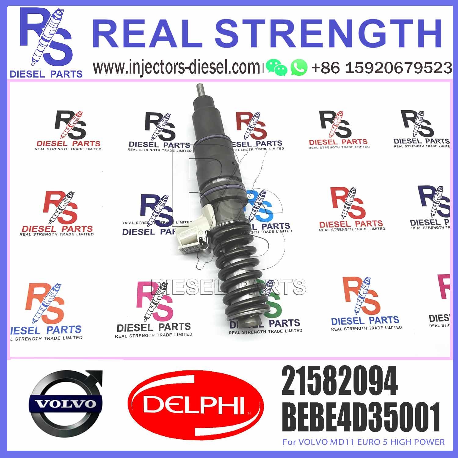 21582094 BEBE4D35001 Diesel Fuel Injector For VOL-VO TRUCK RENAULT 11LTR EURO3 LO E3.18 7421582094 21644596 85003948