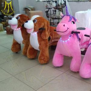 Wholesale Hansel kids amusement rides electric walking plush ride on animals for sale from china suppliers