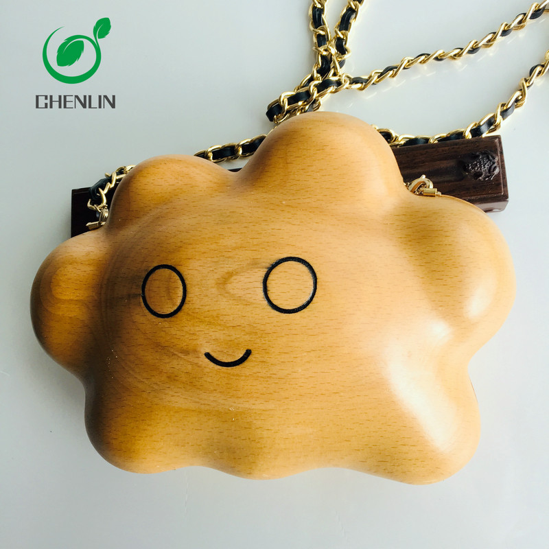 Minimalist Design Wood And Culture Bags , OEM Logo Ladies Evening Bags