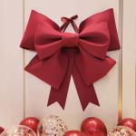 Christmas Decorations Gold Silver Red Bows Small Large Glitter Christmas Bows