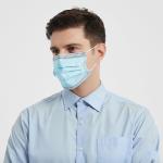 Blue Color Disposable Face Mask , Medical Mouth Mask Enhanced Protection