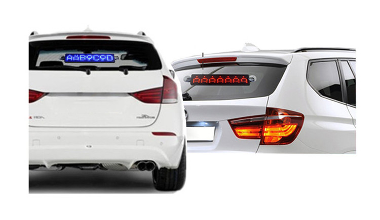 Remote Control Car Window Acrylic Running Programmable Led Sign