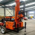Full Hydraulic Wheels Type Diesel Water Well Borehole RCS200W Small Drilling Rig