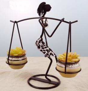 Wholesale Creative African Girls Flowerpot Holder for Home Decoration from china suppliers