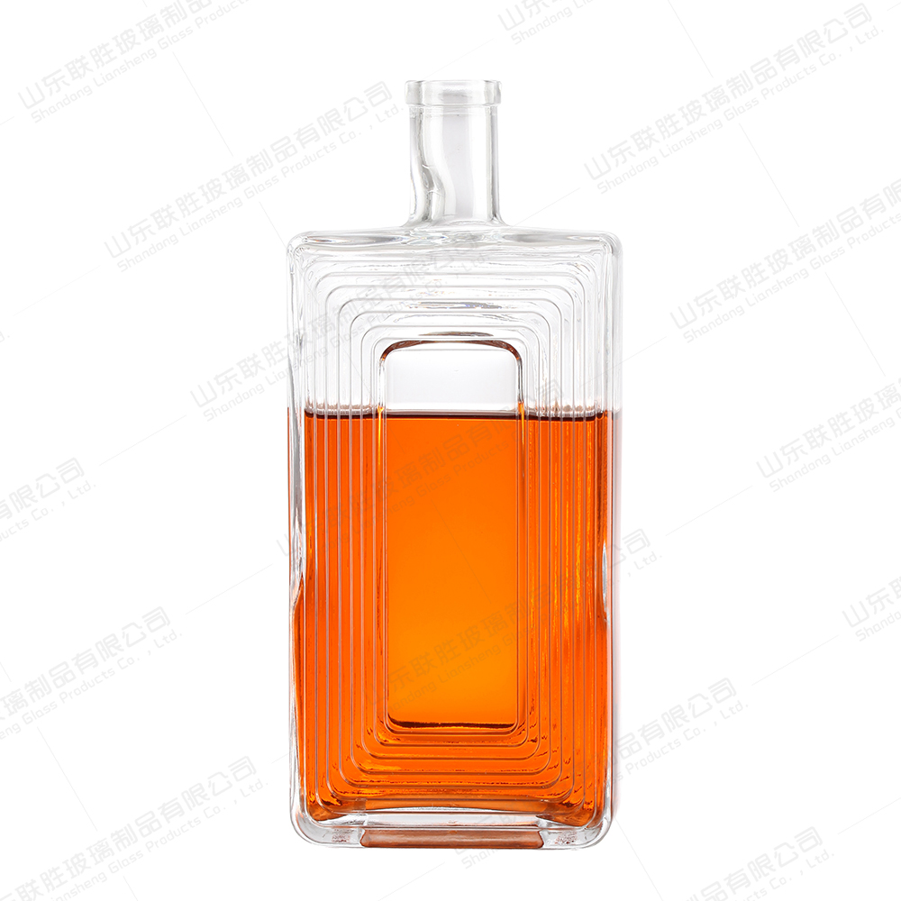 Glass Bottles For Beverage Customized Color Tequila Rum Gin Bottles