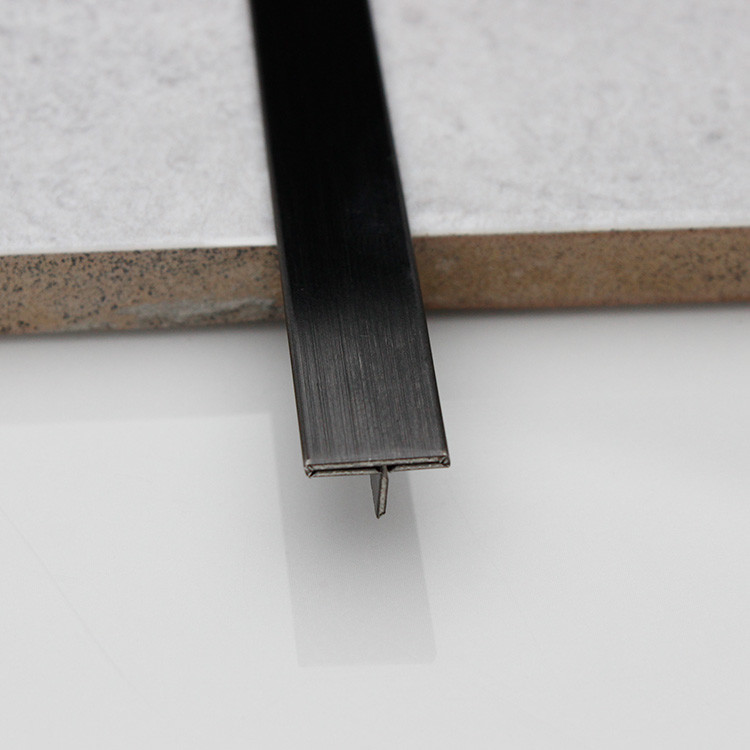 0.6mm Coating Pvd Gold Plated T Shaped Tile Edging SS201 304 Edging Border Trim Mirror Polish