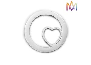 Wholesale 30mm Heart Shaped Hollow Circular Ring Ladies Bracelet Charms from china suppliers