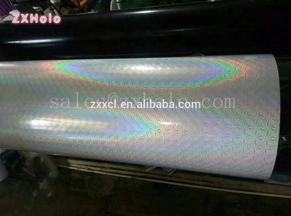 Opaque Vibrant Rainbow Holographic Film Smooth Surface Seat Resistant