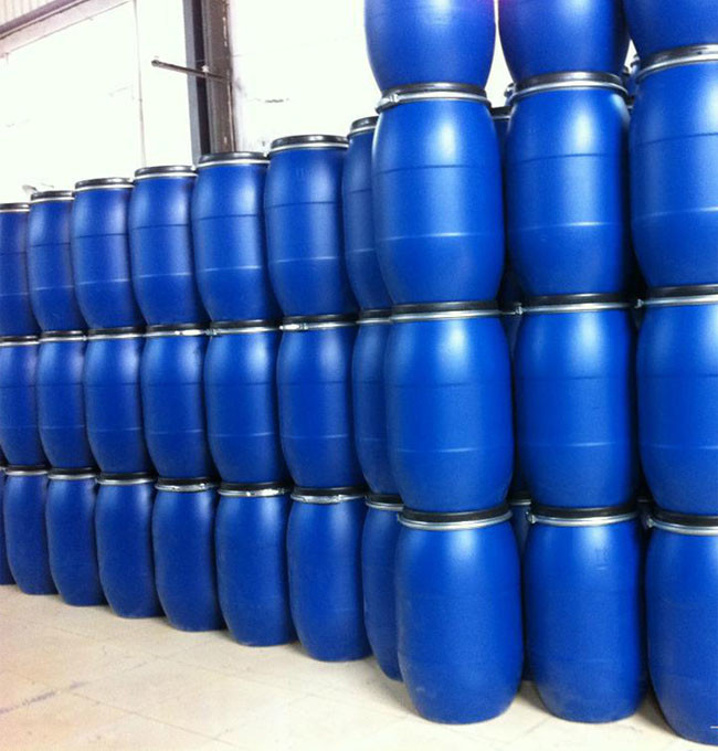 Cylindrical High Density Polyethylene Barrel 210Liters 55gal Blue Chemical Barrel