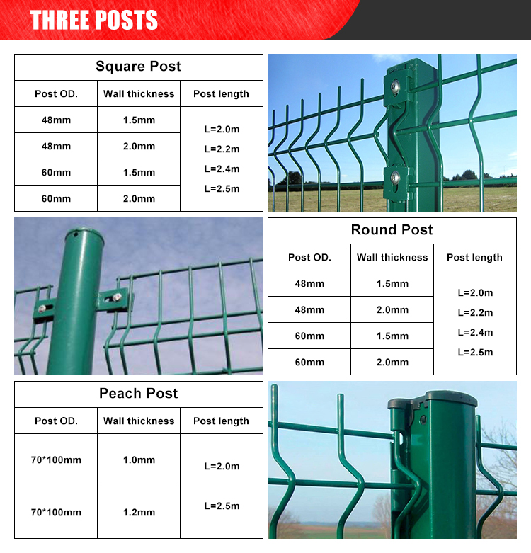 3D Curved Garden Farm Fence and Retail with Heat Treated Low Carbon Steel Wire