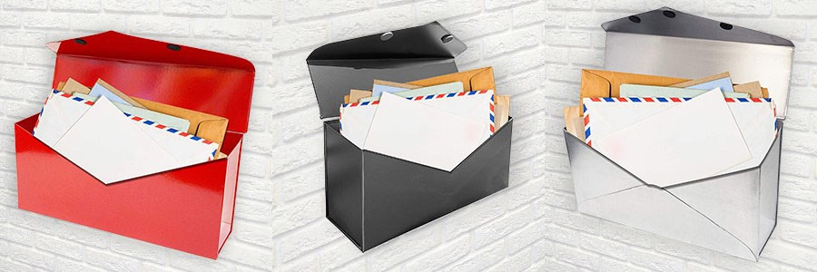 Custom Logo Printed Industrial Style Iron Wall Mount Post Box with Anti-rust Features