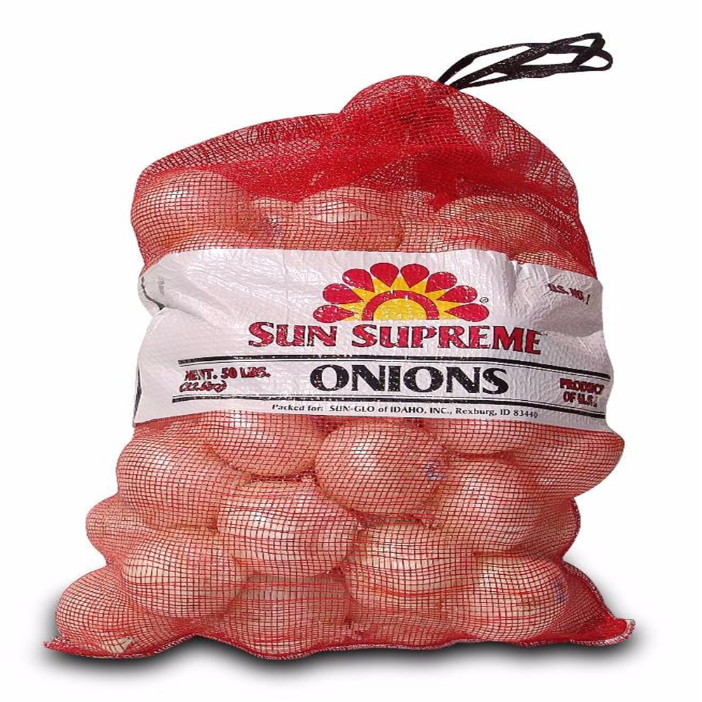 Firewood and Produce Mesh Bag 25kg/50kg PP/PE Tubular Leno Net Bag with Drawstring